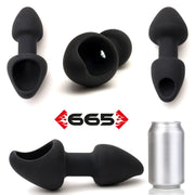 665 Leather - Siliconen Funnel Plug - Holle Buttplug-Laced-up.nl