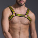 665 Neopreen - Riemenbody - Neoprene Bulldog Harness - Geel - Verkrijgbaar in 3 maten-Laced-up.nl