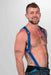665 Neoprene - Riemenbody - Bretels - Zwart Blauw - Verkrijgbaar in 2 maten - Heckler Harness Black / Blue-Laced-up.nl