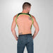 665 Neoprene - Riemenbody - Bretels - Zwart Groen - Verkrijgbaar in 2 maten - Heckler Harness Black / Green-Laced-up.nl