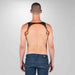 665 Neoprene - Riemenbody - Bretels - Zwart/Oranje - Verkrijgbaar in 2 maten - Heckler Harness Black Orange-Laced-up.nl