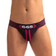 665 - Rally Jockstrap-Verkrijgbaar in 5 maten - Zwart/Rood-Erotiekvoordeel.nl