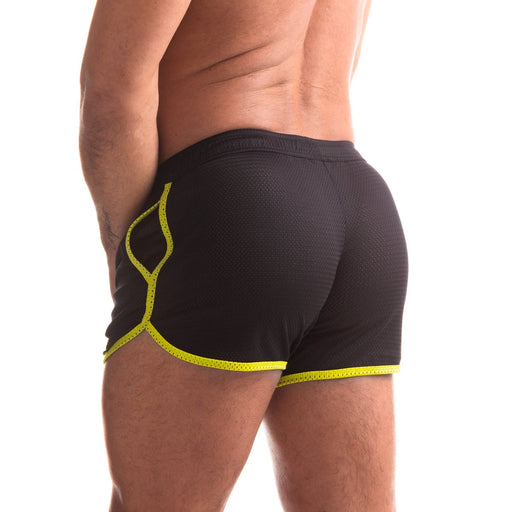 665 - Short de rallye - Disponible en 5 tailles - Noir/Jaune - Laced-up.nl