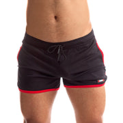 665 - Rally Shorts - XL - Zwart/Rood-Erotiekvoordeel.nl