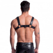665 Vegan - Bulldog Harnas - PU Leer - Zwart-laced-up.nl