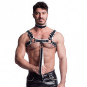 665 Vegan - Korte Leiband - PU Leer - Zwart/Wit-laced-up.nl