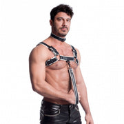 665 Vegan - Korte Leiband - PU Leer - Zwart/Wit-laced-up.nl