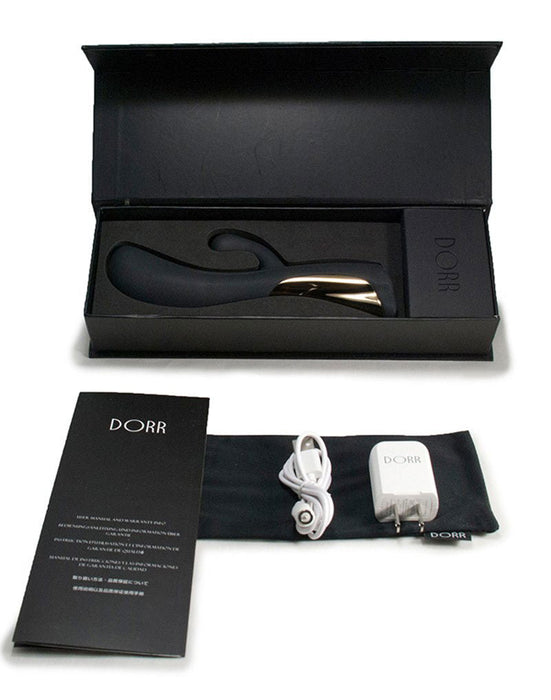 Dorr - Iora - Dual Action Rabbit Vibrator - Zwart-Laced-up.nl