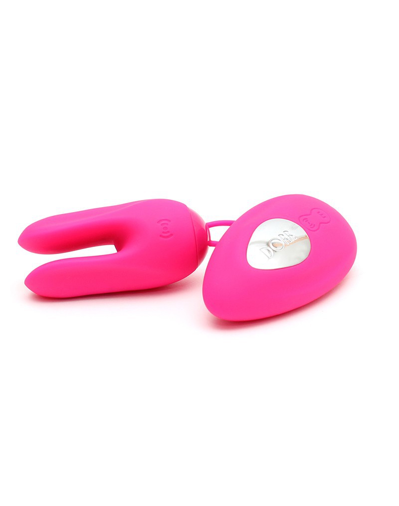 DORR - Ozzy - Vibrerend Ei met Konijnenoortjes en Clitoris Vibrator - Roze-Erotiekvoordeel.nl