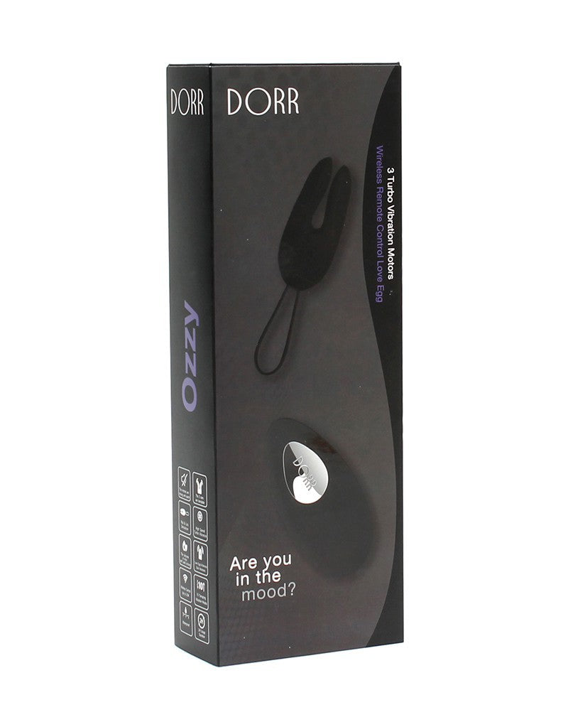 DORR - Ozzy - Vibrerend Ei met Konijnenoortjes en Clitoris Vibrator - Zwart-Erotiekvoordeel.nl
