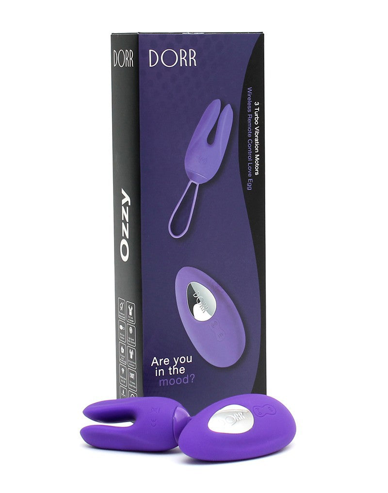 DORR - Ozzy - Vibrerend Ei met Konijnenoortjes en Clitoris Vibrator - Paars-Erotiekvoordeel.nl