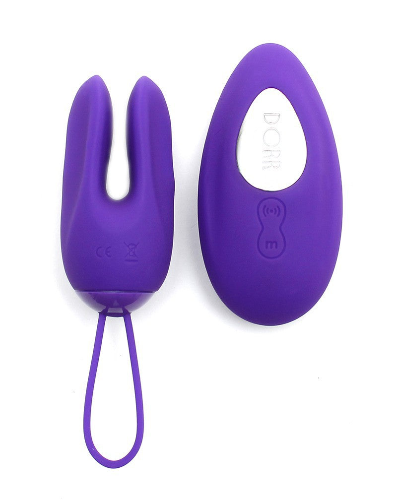 DORR - Ozzy - Vibrerend Ei met Konijnenoortjes en Clitoris Vibrator - Paars-Erotiekvoordeel.nl