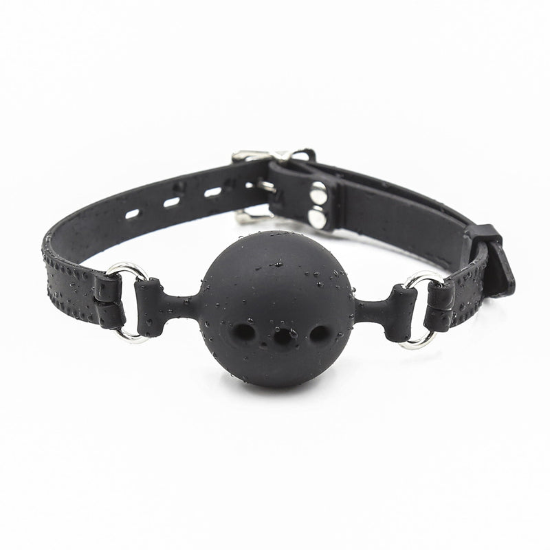 Smart Moves - Ball Gag met Ademgaten - Maat M - Zwart-laced-up.nl