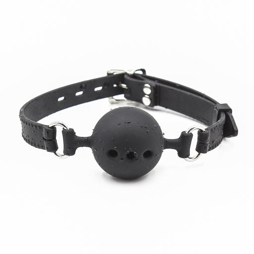 Smart Moves - Ball Gag met Ademgaten - Maat M - Zwart-Erotiekvoordeel.nl