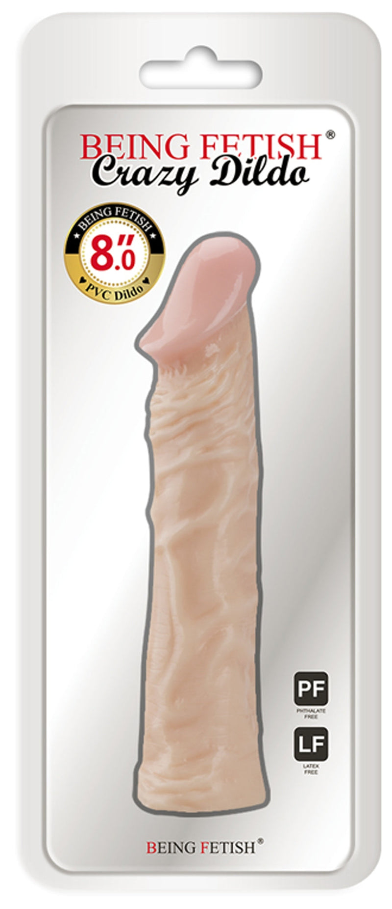 Being Fetish - Consolador realista de PVC 20 cm - Color piel claro