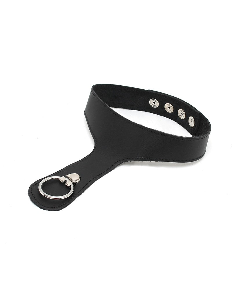 Rimba - Lederen Collar in de stijl van L'Histoire D'O - Met O-Ring-Erotiekvoordeel.nl