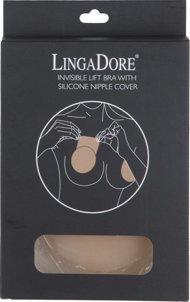LingaDore Invisible Lift Sujetador con protectores para pezones – talla S/M – Blush