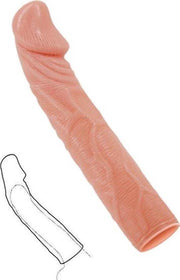 Baile Big Man - Penis Sleeve - Penis Verlenger - Siliconen - Lichte Huidskleur - 18 cm-laced-up.nl
