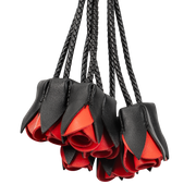 Rimba - BDSM Flogger met Rozen - Zwart/Rood-laced-up.nl