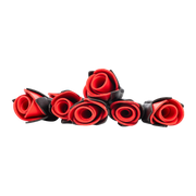 Rimba - BDSM Flogger met Rozen - Zwart/Rood-laced-up.nl