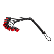 Rimba - BDSM Flogger met Rozen - Zwart/Rood-laced-up.nl