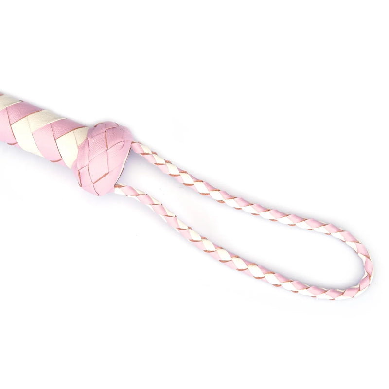 Liebe Seele - Fairy - Luxe Gevlochten Flogger - Cat-o-Nine Tails - Roze/Wit-Erotiekvoordeel.nl