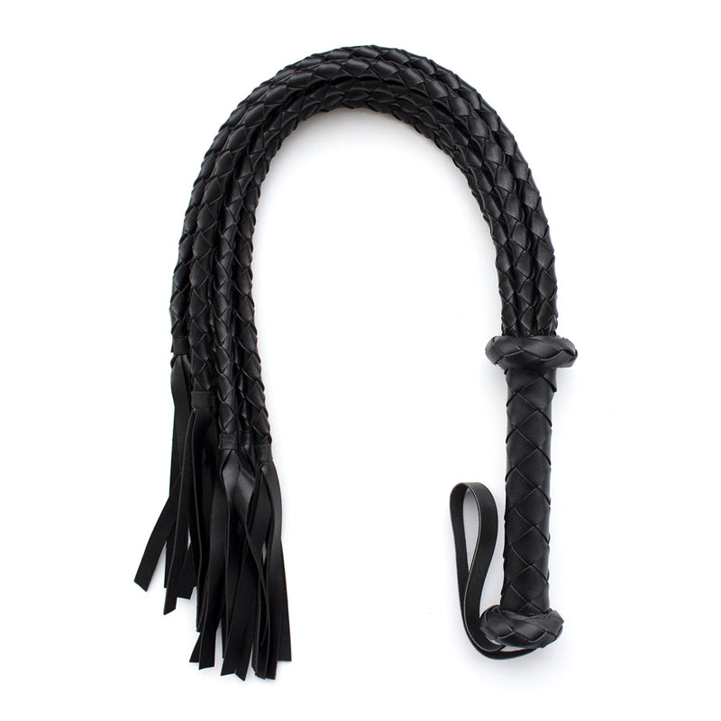 Smart Moves - Cat O Nine Flogger - Gevlochten - 75 cm - Zwart-laced-up.nl
