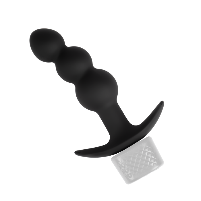 Rimba Electro Play - E-Stim Geribbelde Buttplug - Bi-Polair - Zwart-Erotiekvoordeel.nl