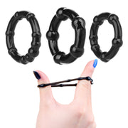 Being Fetish - Cock Ring set (3pcs) black-laced-up.nl