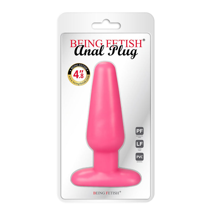 Being Fetish – Roze Buttplug – 12,5 x 4 cm-laced-up.nl