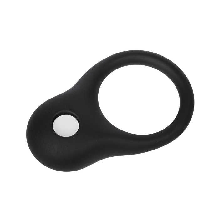 Rimba - Siliconen Ball Stretcher met Metalen Kogeltje - 35 gram - Zwart-Erotiekvoordeel.nl