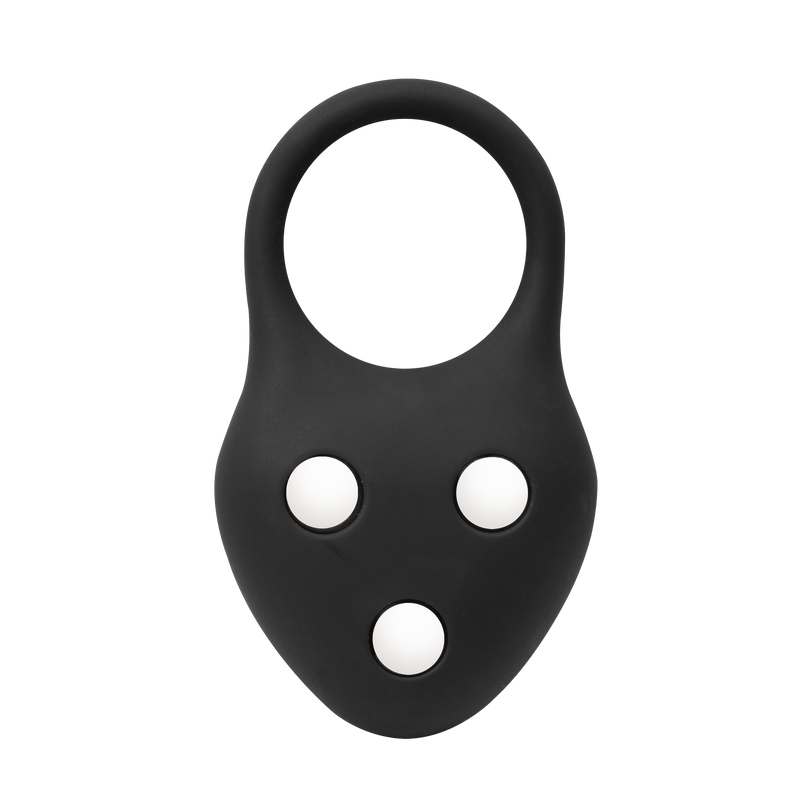 Rimba – Siliconen Ball Stretcher met Drie Metalen Kogeltjes - 110 gr - Zwart-laced-up.nl