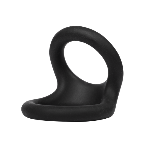 Rimba - Rekbare Siliconen Dubbele Cockring - Zwart-Erotiekvoordeel.nl