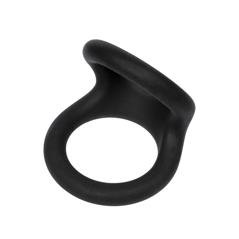 Rimba - Rekbare Siliconen Dubbele Cockring - Zwart-laced-up.nl
