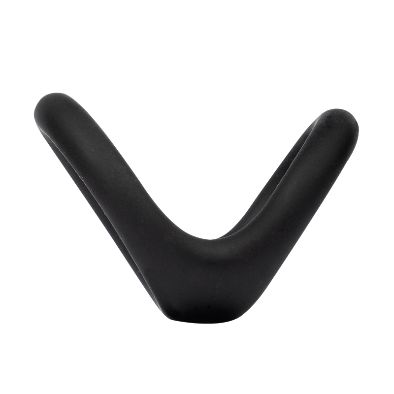 Rimba - Rekbare Siliconen Dubbele Cockring - Zwart-laced-up.nl
