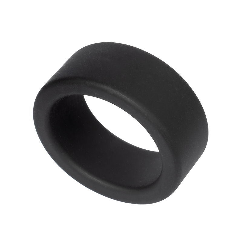 Rimba - Siliconen Scrotumring - Ballstretcher - Hoogte 20 mm - Zwart-laced-up.nl