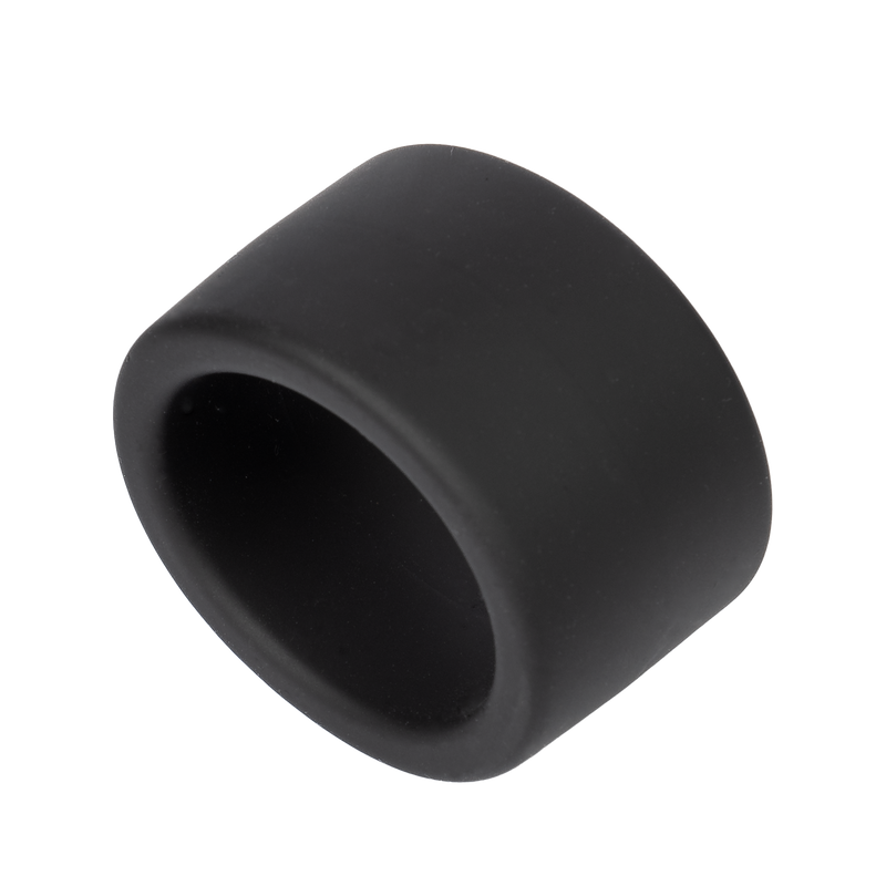 Rimba - Siliconen Scrotumring - Ballstretcher - Hoogte 30 mm - Zwart-laced-up.nl