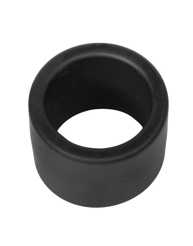 Rimba - Siliconen Scrotumring - Ballstretcher - Hoogte 40 mm - Zwart-laced-up.nl