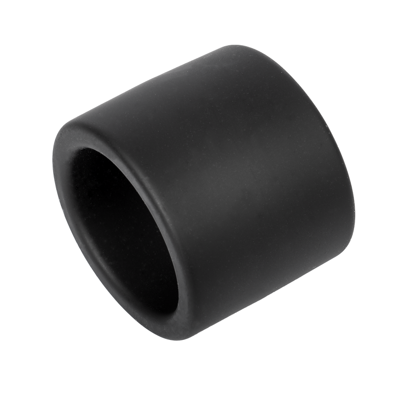 Rimba - Siliconen Scrotumring - Ballstretcher - Hoogte 40 mm - Zwart-laced-up.nl