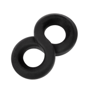 Rimba - Siliconen 8-vormige ring - Zwart-laced-up.nl