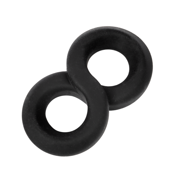 Rimba - Siliconen 8-vormige ring - Zwart-Erotiekvoordeel.nl