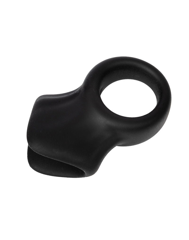 Rimba - Siliconen Cockring met Mondje voor Clitoris Stimulatie-laced-up.nl