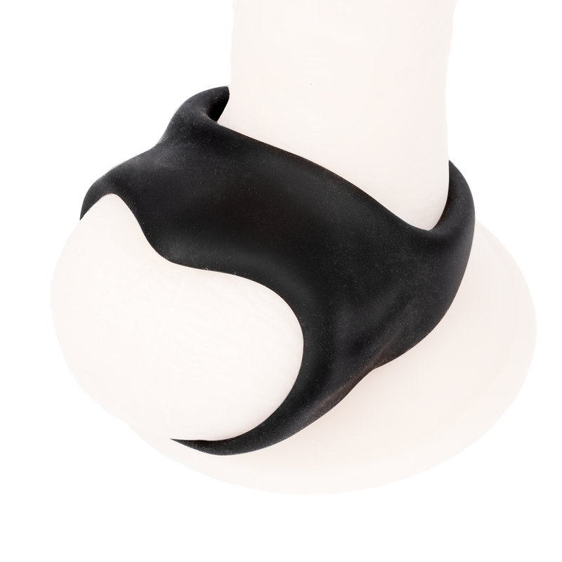 Rimba - Siliconen Cockring met Mondje voor Clitoris Stimulatie-laced-up.nl