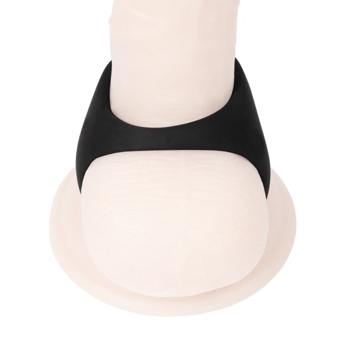 Rimba - Siliconen Driehoekige Cockring - Zwart-Erotiekvoordeel.nl