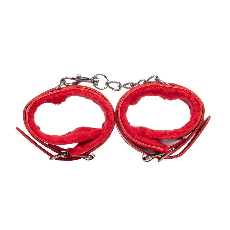 TieMeUp - Boeien imitatieleder - Zachte bontvoering - Rood-laced-up.nl