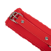 TieMeUp - Boeien imitatieleder - Zachte bontvoering - Rood-laced-up.nl
