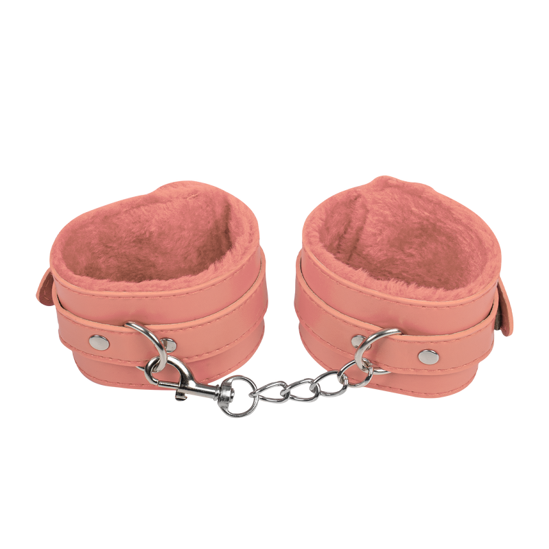 TieMeUp - Boeien imitatieleder - Zachte bontvoering - Roze-laced-up.nl