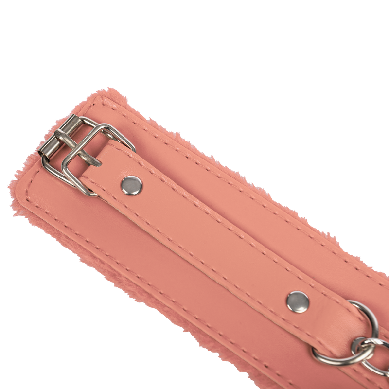 TieMeUp - Boeien imitatieleder - Zachte bontvoering - Roze-laced-up.nl
