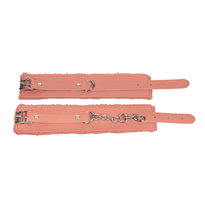 TieMeUp - Boeien imitatieleder - Zachte bontvoering - Roze-laced-up.nl