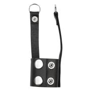 Rimba - Lederen ballstretcher met Riempjes voor Gewichten of Leiband - Zwart-laced-up.nl